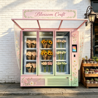 Distributeur Automatique Réfrigéré de Fleurs Grande Capacité pour Extérieur, Type Casier, Kiosque Libre-Service pour Bouquets avec Surveillance à Distance (OEM/ODM)