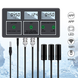 Medidor de Calidad del Agua 8 en 1, pH, ORP, PPM, EC, Salinidad, TDS, G/C, con Monitor en Línea por Wi-Fi para Uso Acuático e Industrial - Product Image 5