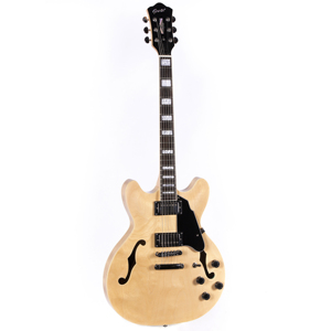 Chitarra Jazz Semi-Hollow Grote GT335-01 Stile 335 con Tastiera in Palissandro, Chitarra Professionale per Adulti - Product Image 6