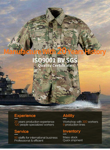 제조업체 도매 XXL 카모플라주 립스탑 니트 퀵 드라이 전술 셔츠 폴리에스터 코튼 통기성 반팔 - Product Image 3