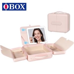 กระเป๋าใส่อุปกรณ์อาบน้ำ OBXO พร้อมกระจก HD 3 <span class=keywords><strong>โทน</strong></span>สี สำหรับช่าง<span class=keywords><strong>แต่งหน้า</strong></span><span class=keywords><strong>เจ้าสาว</strong></span> กระเป๋าขนาดกะทัดรัดสำหรับงานแต่งงานที่ต่างประเทศ - Product Image 2