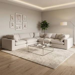 Conjunto de sofá seccional modular grande, reversible, con cojines, diseño en forma de L, adecuado para salas de estar, centros comerciales y - Product Image 5