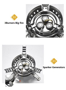 Cocinero Bulin <span class=keywords><strong>de</strong></span> gas para exteriores, estufa portátil para acampar en grupo, patio trasero, jardín, campo, playa, estufa <span class=keywords><strong>de</strong></span> gas - Product Image 2