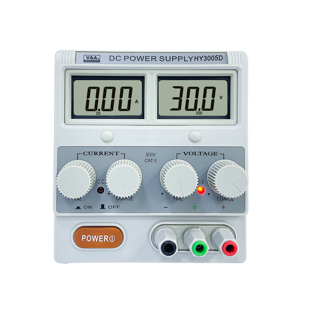 V&A HY3005D DC-DC Power Supply 110V/220V Input High Precision Two 3 1/2 Digit LCD Single Output 0~30V 0~5A Multiple Protection