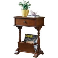 Meuble porte-journaux, table d'appoint, porte-revues sur pied, table d'appoint de canapé, table d'angle, table de chevet en bois massif