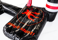Arena de Batalla Inflable para Pistolas Nerf, Obstáculos de Laser Tag con Sistema de Juego Interactivo y Chaleco de Ataque