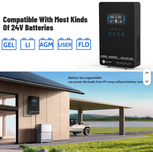 Inverter <span class=keywords><strong>Solare</strong></span> Ibrido Serie HGX Marca Sumry 4kW 24VDC a 110VAC 120VAC con <span class=keywords><strong>Caricatore</strong></span> <span class=keywords><strong>Solare</strong></span> MPPT 140A Uscita Singola Onda Sinusoidale Pura - Product Image 2