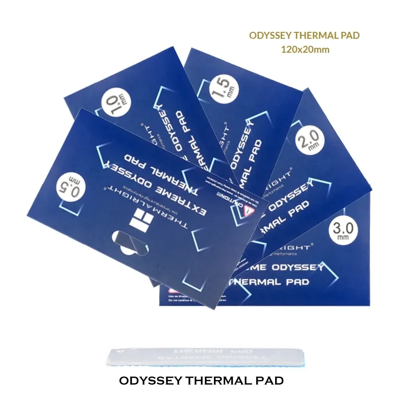 Tampon thermique ODYSSEY, Silicone, 12.8 W/mk, 120x20 85x45 120x120mm, pour processeur/GPU/RAM / SSD, tapis de joint 0.5-3mm