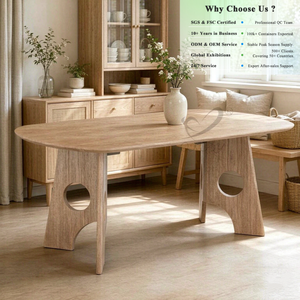 <span class=keywords><strong>Table</strong></span> à manger OKAY, mobilier OEM/ODM, approvisionnement en gros, maison, hôtel, luxe, haute densité, résistante aux rayures, moderne, en MDF - Product Image 1