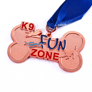 Médaille commémorative Unique en métal, cuivre, en forme d'os, pour <span class=keywords><strong>chien</strong></span>, en émail doux - Product Image 2