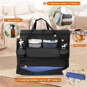 Bolsa de transporte de mesas de masaje con correas de hombro ajustables universales estándar de lujo personalizadas de suministro de fábrica de China de muestra gratis - Product Image 4