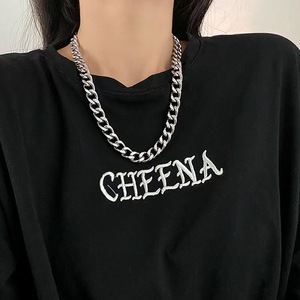 PFT 男士不锈钢项链不褪色古巴链嘻哈时尚简约日常佩戴 - Product Image 4