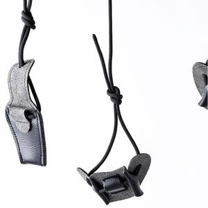 Outil de tension de corde pour arc classique, en microfibre noire avec poignée en corde, accessoire d'équipement de tir - Product Image 5