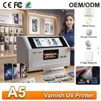 Nouvelle imprimante UV automatique de bureau A5 I3200 avec tête d'impression 1440x2880 DPI, machine à plat pour coques de téléphone personnalisées, bois, métal