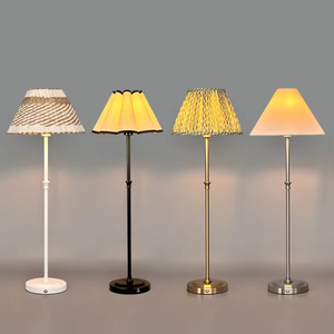 60CM Tall Iron LED <strong>Cordless</strong> Fabric Table <strong>Lamp</strong> Touch Remote Rechargeable Lampshade <strong>Floor</strong> <strong>Lamp</strong> E14 Wedding Events Decorations - Product Image 2