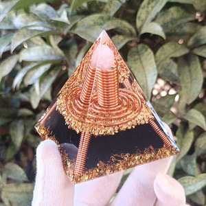 Pyramide de bobine Tesla en résine époxy, artisanat, 6cm 8cm 10cm, décoration intérieure, ornement de bureau, aménagement de aquarium, cadeau - Product Image 2