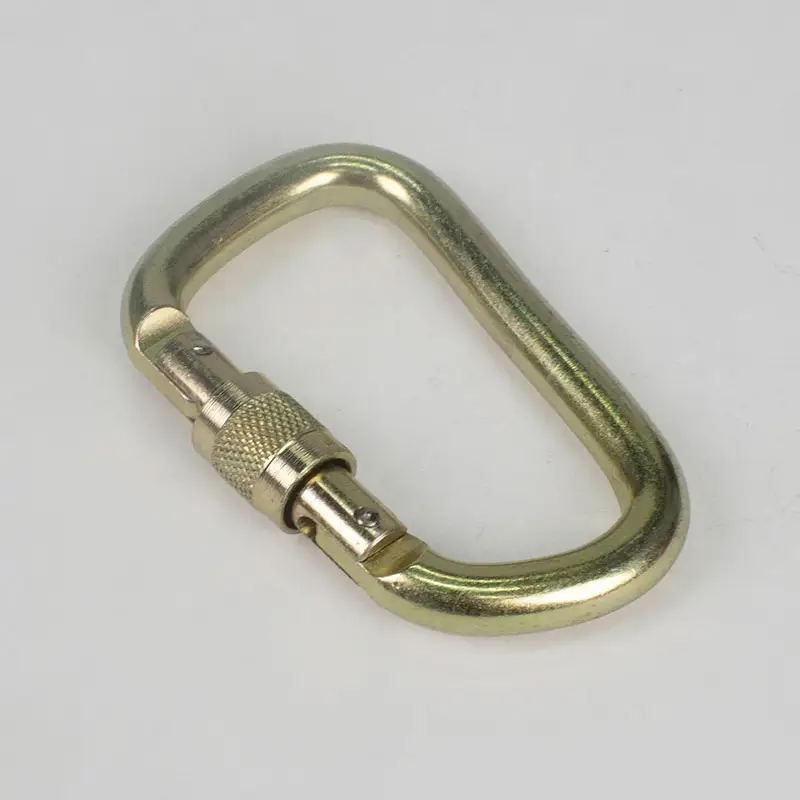 फैक्टरी कस्टम भारी शुल्क 45KN चढ़ाई गियर स्टील वसंत Carabiner बकसुआ हुक