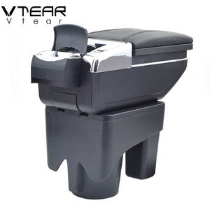 Accoudoir en cuir de qualité garantie, caisse de rangement intérieure à filetage rouge, ABS, repose-bras, accessoire <span class=keywords><strong>pour</strong></span> voiture <span class=keywords><strong>Ford</strong></span> <span class=keywords><strong>Fiesta</strong></span> 3 MK7, magasin central - Product Image 4