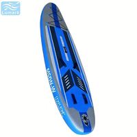 SUP gonflable de pêche avec deux ailerons intégrés 335 cm (11 pieds) avec pont antidérapant en EVA pour la navigation en eau plate longue distance – Lumark Custom (Chine)
