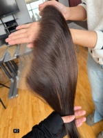 SHY HAIR Expédition immédiate HD 12*2 Compléments capillaires pour la ligne des cheveux, couleur naturelle, cheveux humains vierges bruts pour femmes souffrant de calvitie frontale