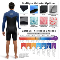 Combinaison de plongée en néoprène 2 mm pour homme, manches longues, fermeture éclair sur la poitrine, GBS, pour le surf, la plongée et les sports nautiques