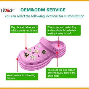 Ladies EVA Flat Slide Beach Breathable Waterproof Quick-Drying Soft Hole Sandals Support Custom <b>Clog</b> Summer <b>Slippers</b> Slip on - Product Image 4