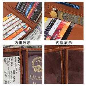 Rfid Anti-Theft Passport <b>Holder</b> Multi-Functional Card Wallet 5 Inch Unisex Solid Color <b>Travel</b> <b>Document</b> Case - Product Image 1