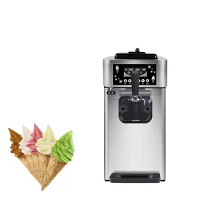 GOOPIKK 110v 220v 50hz 60hz Home Used 1600w 22L/H One Flavor Small Tabletop Soft Ice Cream Machine for Sale