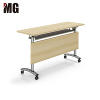 Table de formation scolaire pliable moderne, mobilier de bureau, bureau avec roulettes, table de formation pliable