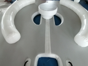 Piattaforma gonfiabile dell'acqua con la tenda isola di svago della tenda della barca dell'isola di galleggiamento della stuoia del bacino su ordinazione della tenda per il fiume del lago marino - Product Image 5