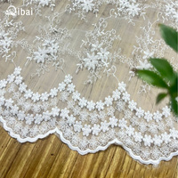 Tissu en dentelle brodée Qibai, découpe florale, matériau d'emballage, fleuriste, emballage floral, gaze écologique, cadeau