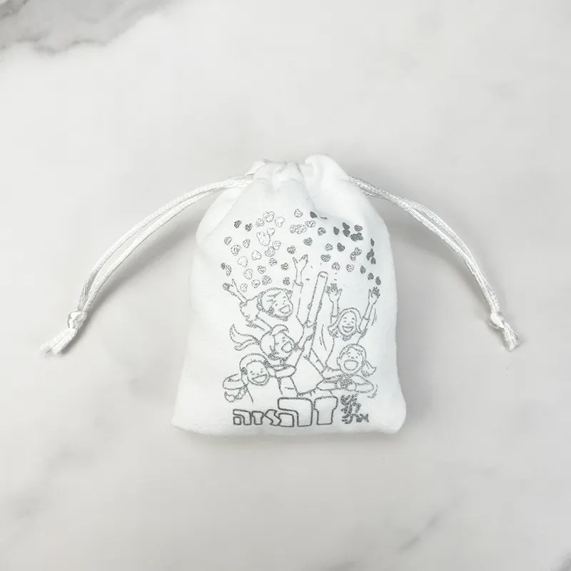 Sacchetti personalizzati gioielli borsa per gioielli con coulisse personalizzata confezione in velluto borsa con coulisse in cotone scamosciato e custodia per gioielli