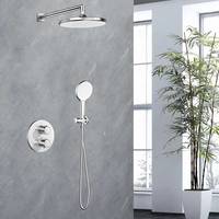 Ensemble de douche thermostatique mural moderne avec jet pluie – Solution complète en promotion