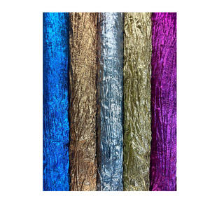 قماش رخيص لامع بختم ساخن قماش على الموضة الأمريكية والأوربية قماش ملابس من الساتان بكشكشة - Product Image 1