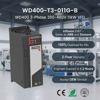 Convertisseur de fréquence HYTECON 11kW triphasé 380V 15 pour VFD WD400-T3-011G-B, contrôle vectoriel, compresseur industriel, ligne de production