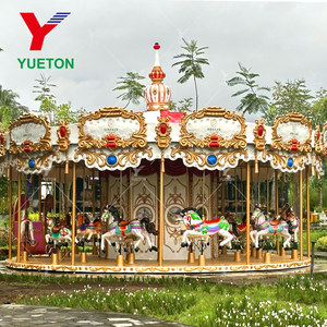 24 chỗ ngồi trẻ em đi xe thiết bị giải trí carrousel hội chợ thu hút carosel vương miện chủ đề vui vẻ đi vòng băng chuyền để bán - Product Image 1