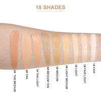 Fond de teint liquide mat, correcteur, pour maquillage, Tube à presser, étiquette privée, fond de teint à couverture complète