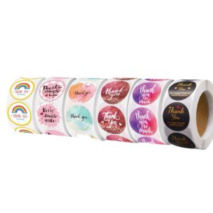 Fabrikpreis Logo 1 Zoll Dankeskarten Postaufkleber Kraftpapier Wasserfeste Geschäftsaufkleber Herz Dankeschön-Aufkleber - Product Image 2