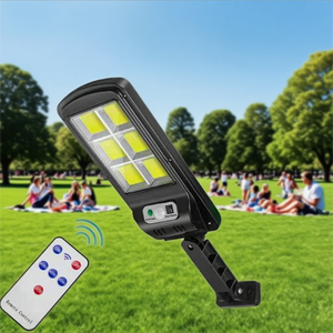 Lampe solaire à capteur COB, étanche, rechargeable, télécommande <span class=keywords><strong>sans</strong></span> fil, lampes de <span class=keywords><strong>rue</strong></span> extérieures, alimentées par l'énergie solaire - Product Image 1