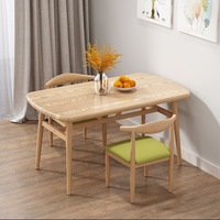 Ensemble table et chaises de salle à manger en bois moderne pour petits appartements - Table rectangulaire confortable et durable, ensemble de 4/6 pièces