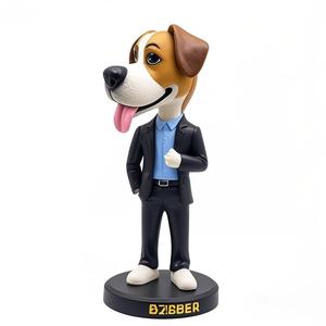 Özelleştirilmiş köpek modeli Bobble kafa bebek görüntü gerçekçi doku reçine çevre koruma malzemesi süsler anıt olarak kullanılan
