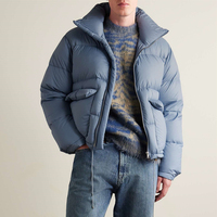 Veste d'hiver matelassée en nylon ripstop imperméable à fermeture éclair courte, personnalisée OEM, pour homme