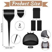 Kit d'installation de perruque Lace Front : Colle, Outils, Bandes, Bonnets et Accessoires Capillaires Noir