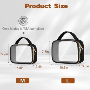 Sac de <span class=keywords><strong>maquillage</strong></span> transparent en PVC haute clarté, portable, pour voyage, avec logo personnalisé, échantillon rapide, certifié par l'usine OEM ODM - Product Image 6