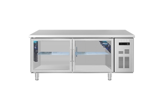Congelador de Acero Inoxidable con Doble Puerta, Refrigerador Comercial de Exhibición para Tiendas de Té con Leche - Product Image 6