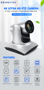 Caméra PTZ Ultra <span class=keywords><strong>HD</strong></span> 4K 8MP avec zoom optique 20X, suivi vocal, sortie PoE, rotation à <span class=keywords><strong>355</strong></span> degrés pour diffusion en direct et vote - Product Image 2