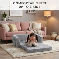 Extra Breites Konvertierbares 2-in-1 Kinder-Klappsofa Multifunktionales Sofa für Schlafzimmer und Spielzimmer