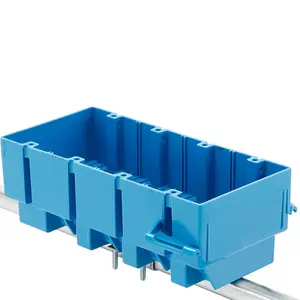 Amerikaans Type Kunststof Interieur Nieuw Werk Standaard Schakelaar 4-Gang Blauw Plastic Nieuw Werk Standaard Inbouw Outlet Box