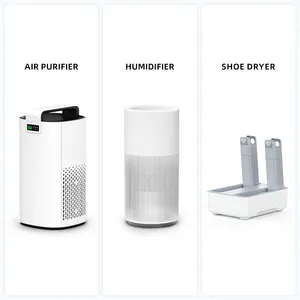 JNUO Air Cleaner Home Active Carbon Filter Remove Smoke Pet Hair H13 HEPA Filter Air Purifier