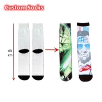 Chaussettes tubulaires sportives respirantes imprimées numériquement sur mesure pour hommes, en polyester de haute qualité, tricotées, décontractées, personnalisables – Meilleures ventes